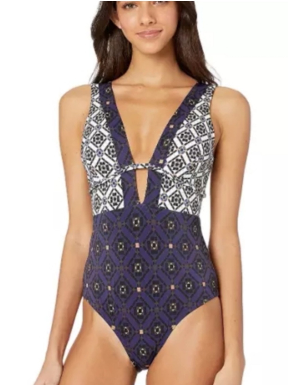 Jets Australia enchanted plunge indigo Jessika Allen US 6 one piece swimsuit - Picture 1 of 7